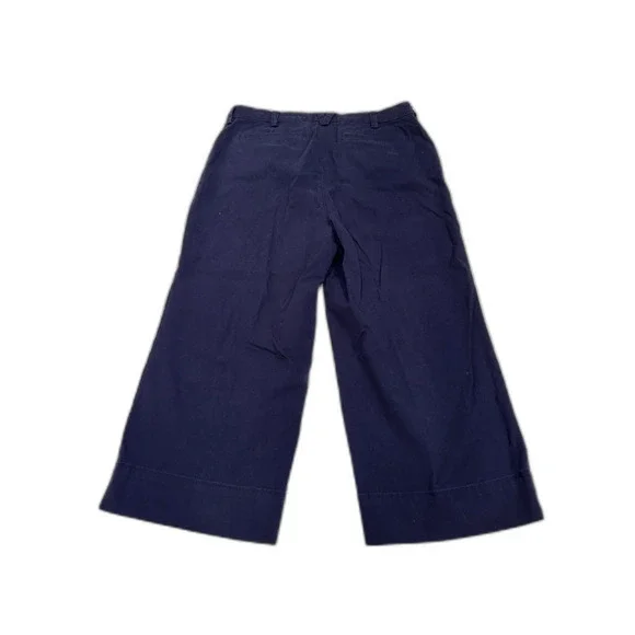 Duluth Trading Co. Navy Wide Legged Cropped Pants Size 14 - Picture 2 of 5